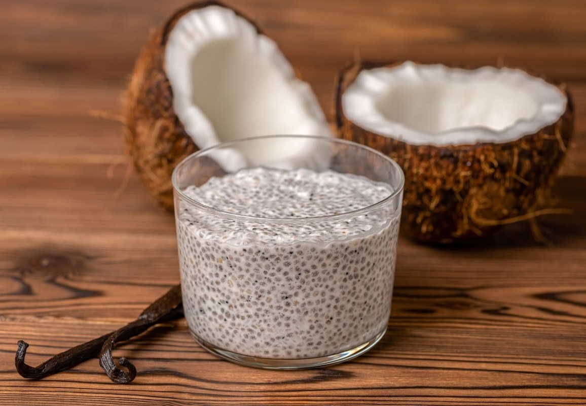 Pudding de chia au lait de coco