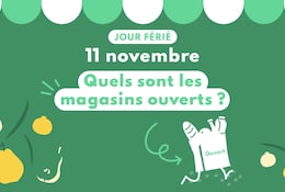 Quels sont les magasins ouverts le 11 novembre 2025 ?