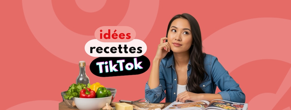 Jeune femme dans sa cuisine essayant de trouver des idées de recettes.