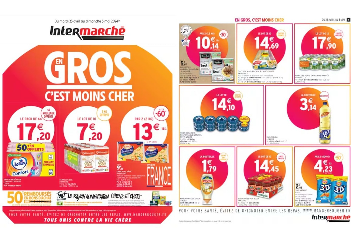 Achetez en gros et payez moins cher avec les promos Intermarché