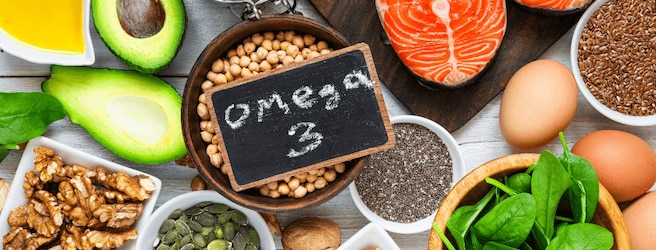 Aliments riches en omega-3 en supermarché