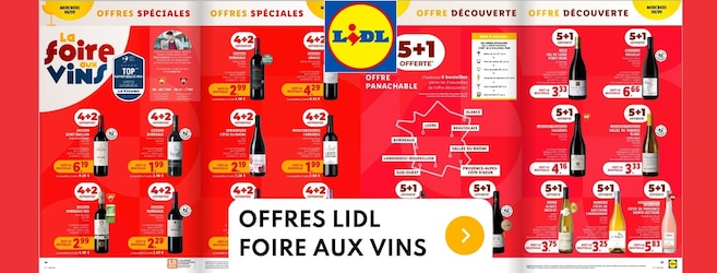 Les bons plans Foire aux Vins chez Lidl du 06 au 12 septembre