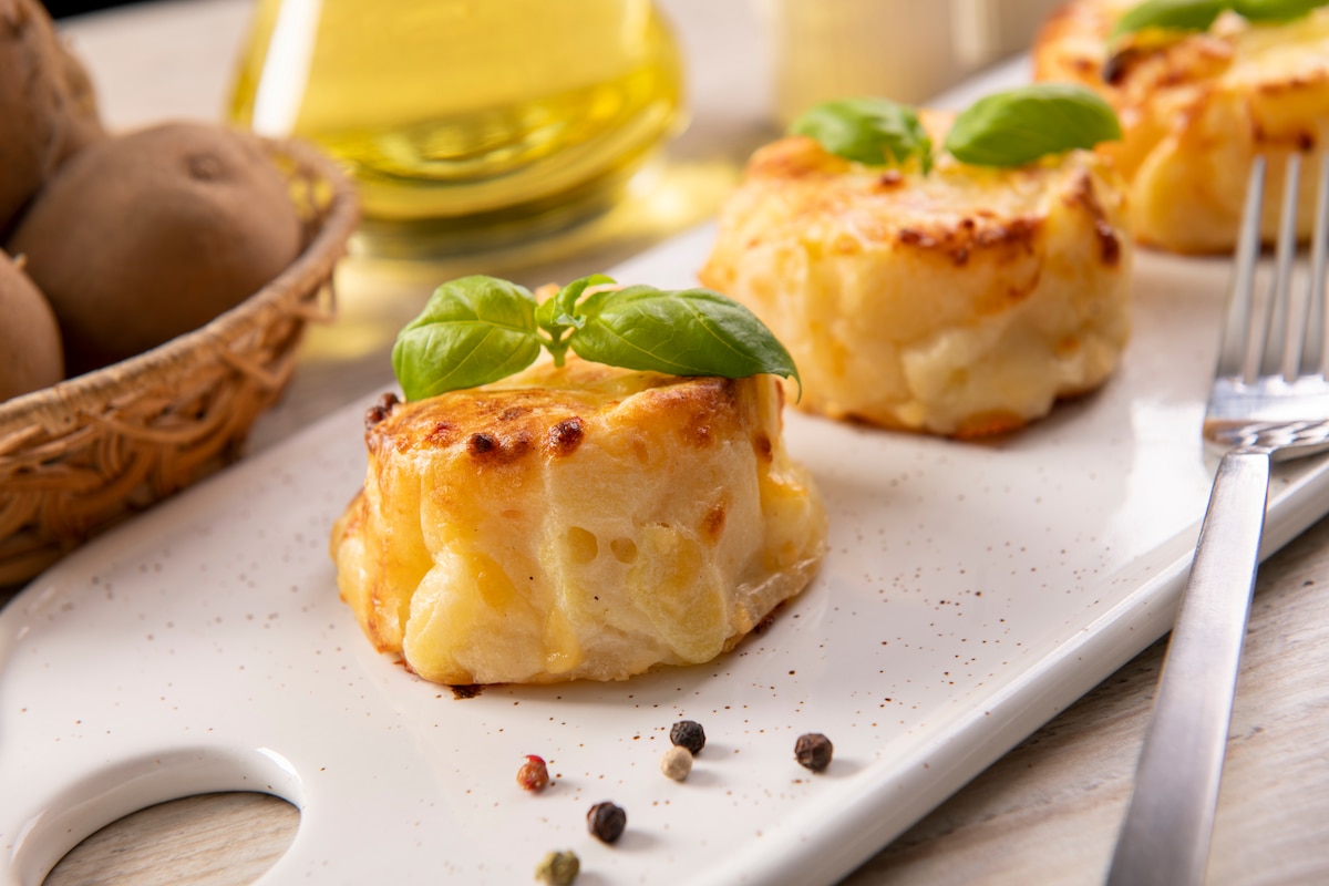 Camembert et pommes de terre rôtis au air-frye