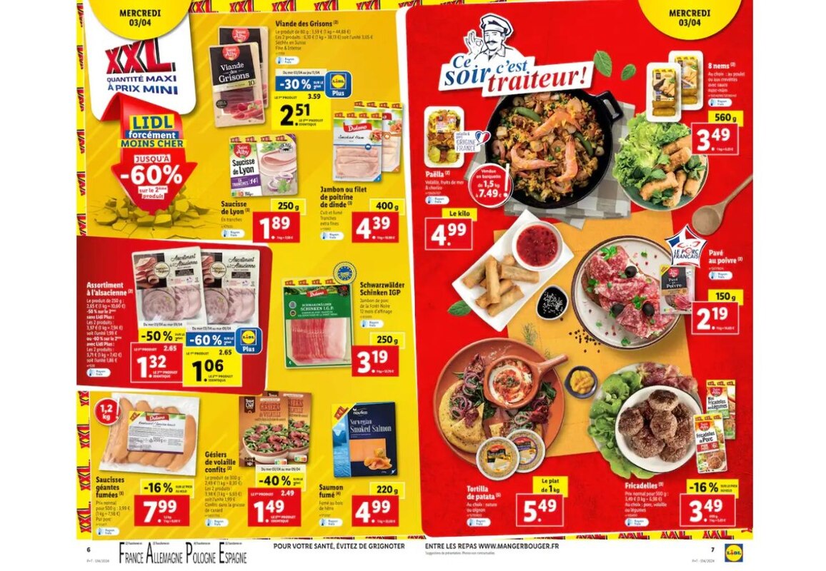 Craquez pour les plats de traiteur en promos chez Lidl .