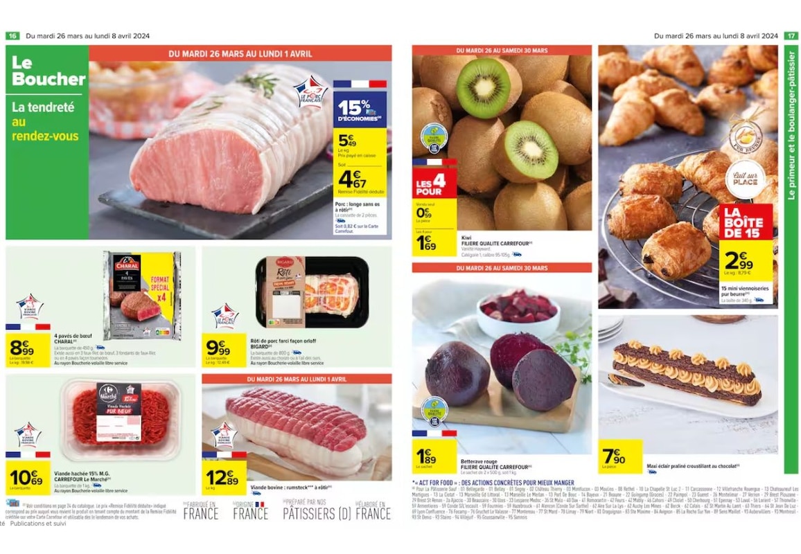 Craquez pour les produits frais disponibles chez Carrefour