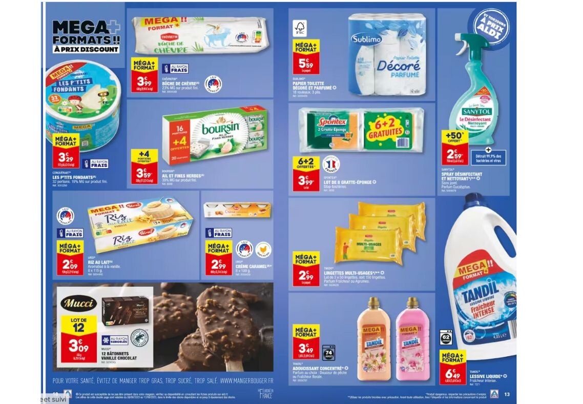 Craquez sur des mega formats à prix discount avec la sélection ALDI