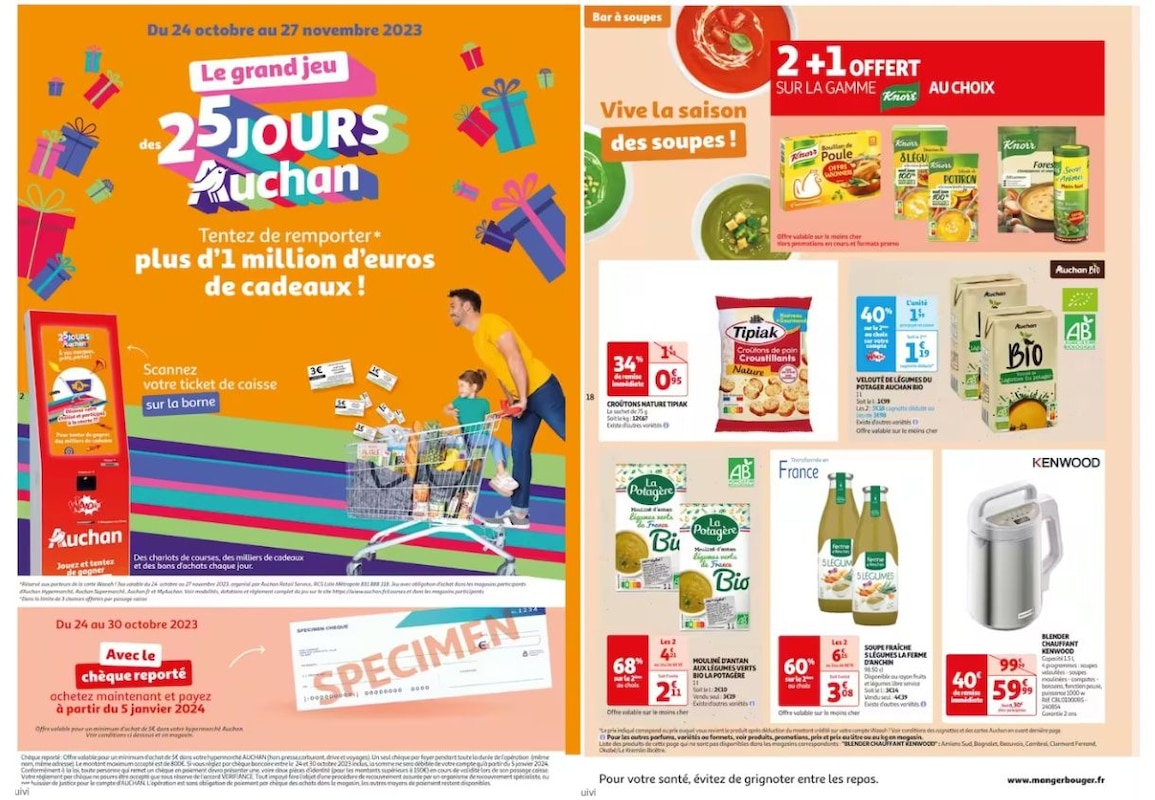 Craquez sur des plats réconfortants et profitez du bar à soupe chez Auchan Hypermarché