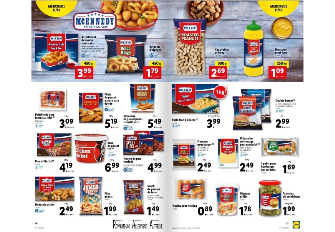 Craquez sur les offres McEnnedy avec la sélection américaine Lidl.