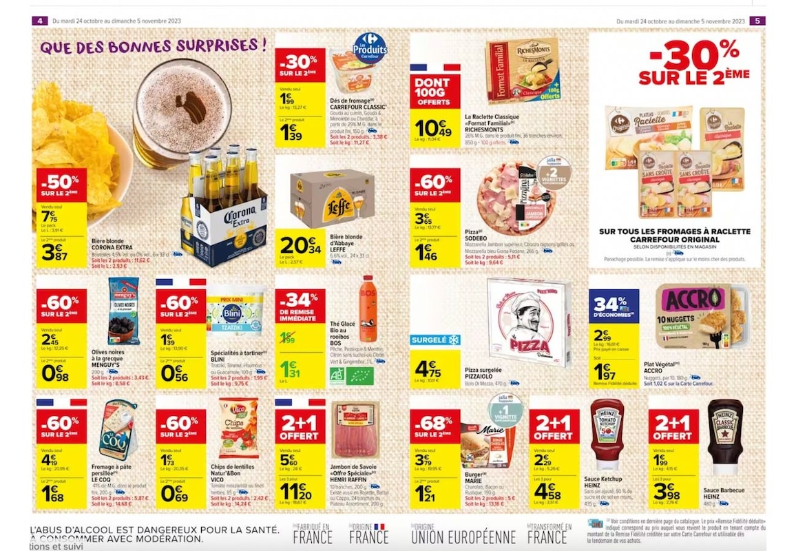 Craquez sur les offres à picorer avec la sélection apéritif dînatoire Carrefour