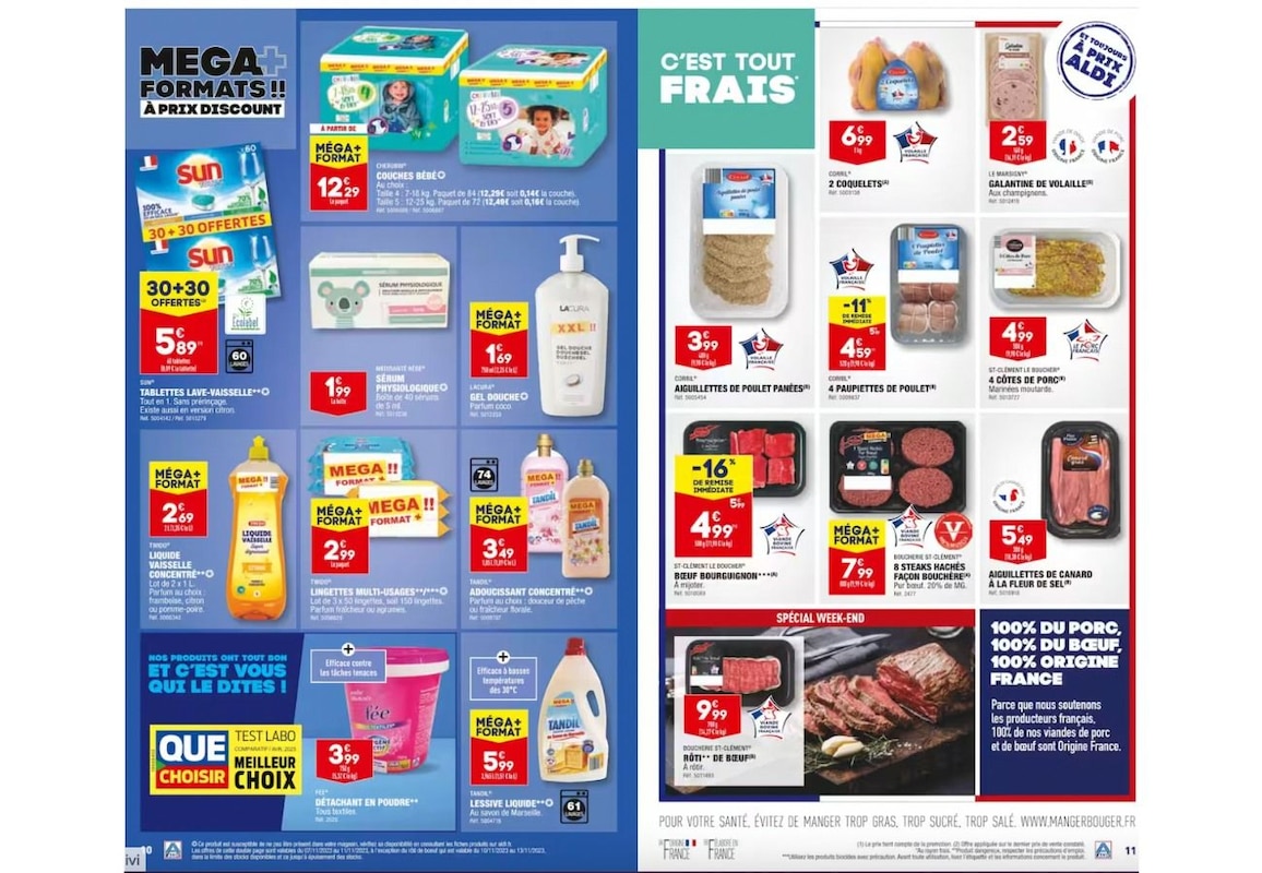 Craquez sur les produits frais à prix mini chez ALDI