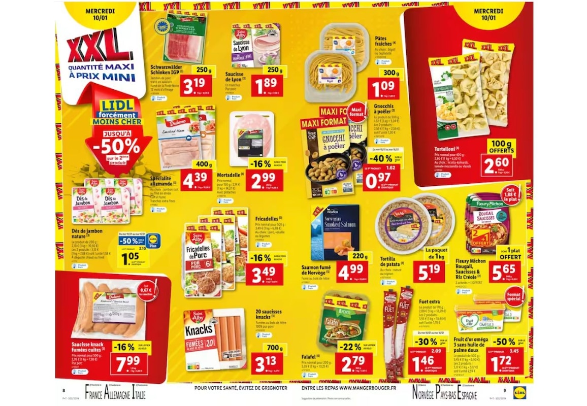 Des produits à quantité maxi pour des prix minis chez Lidl