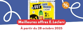 Lire l'article Catalogue E.Leclerc du 28 octobre 2025 : les meilleures offres Catalogue E.Leclerc du 28 octobre 2025 : les meilleures offres