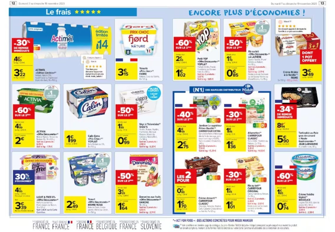 Encore plus d'économies sur le frais chez Carrefour Market 