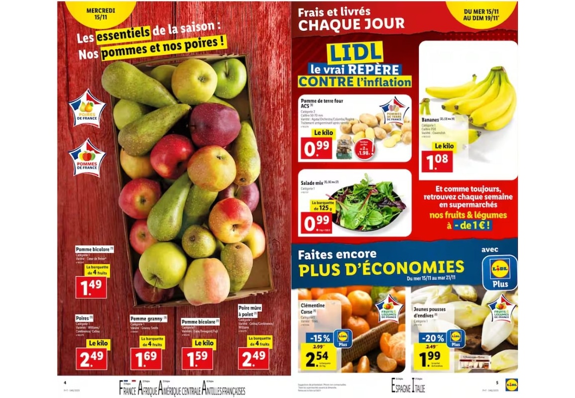 Faites le plein de fruits et légumes de saison à prix mini
