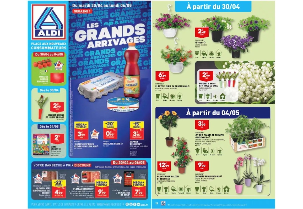 Faites le plein de muguet et fleurs à petits prix pour le 1er mai chez ALDI 