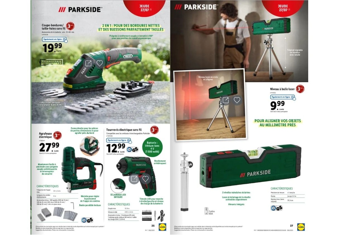 Faites le plein de produits Parkside pour vos extérieurs