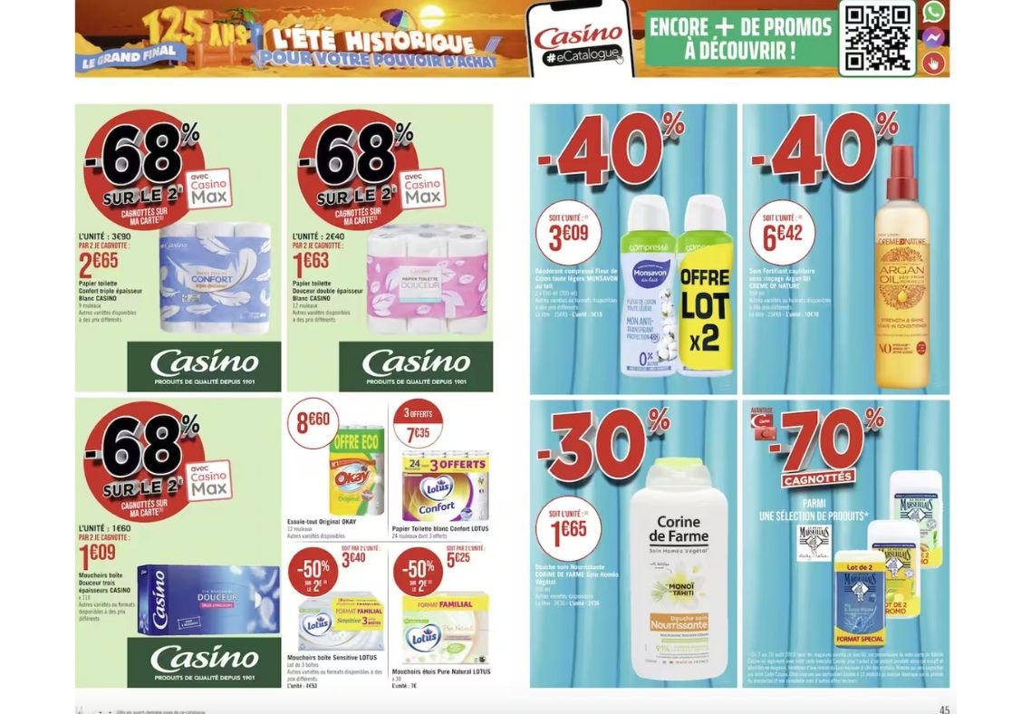 Faites le plein de produits d'hygiène et entretien avec les promos Géant Casino