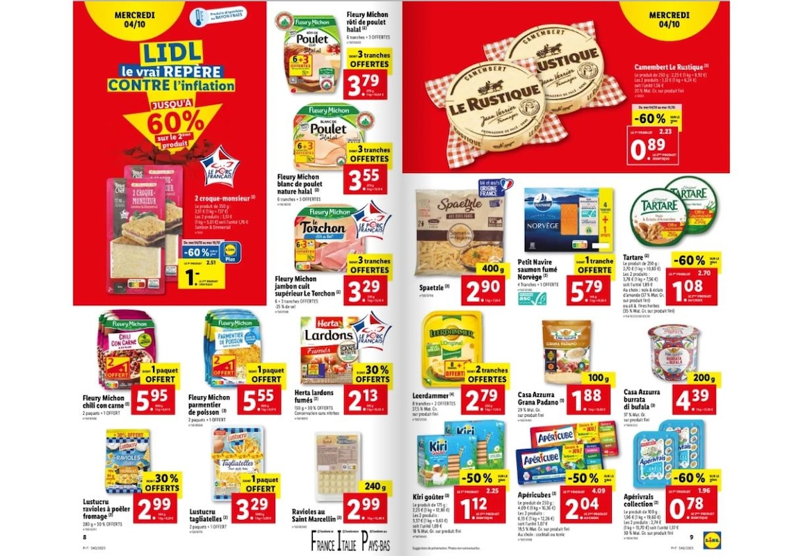 Faites le plein de produits frais à bas prix avec les arrivages Lidl