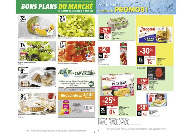 Voir les promos pour la rentrée avec les arrivages Petit Casino