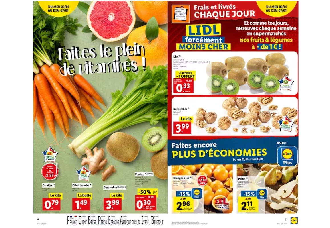 Faites le plein de vitamines pour démarrer l'année avec les offres Lidl