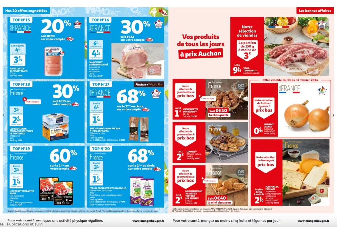 Faites le plein de vos produits de tous les jours à prix Auchan 