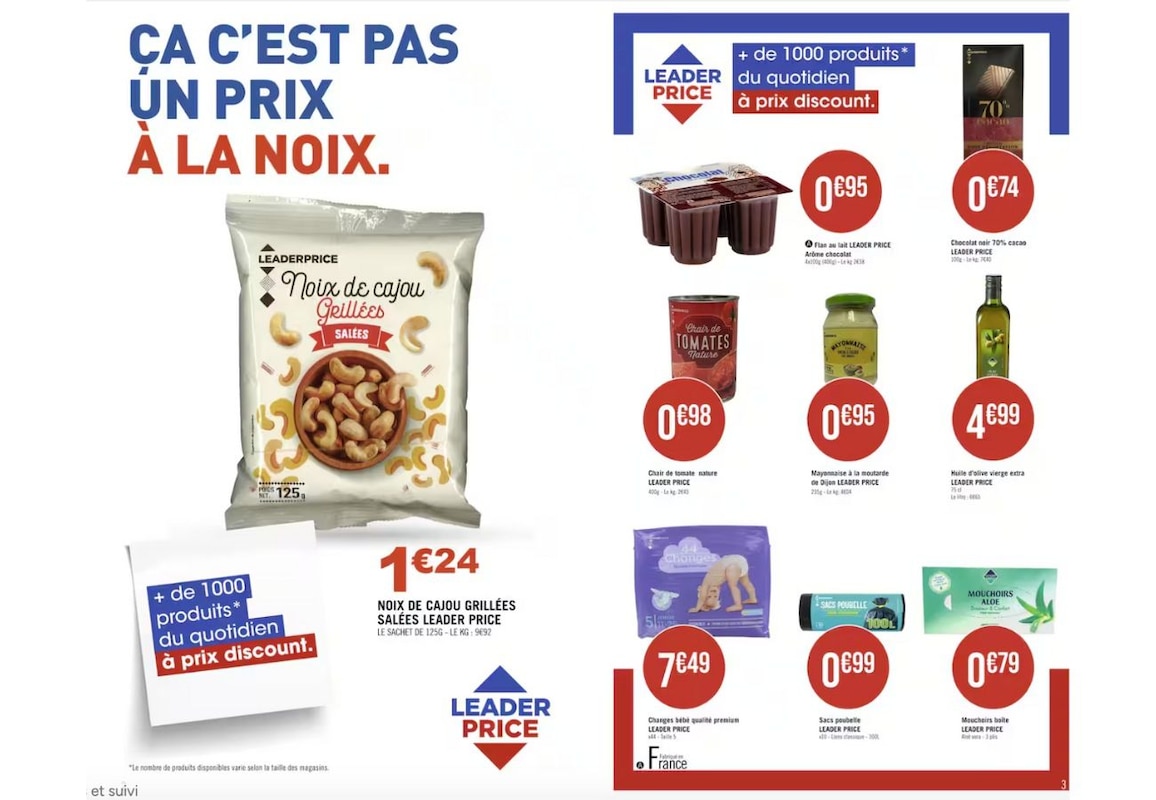 Faites le plein des prix éco Leader Price chez Géant Casino