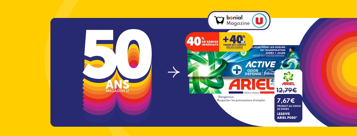 50 ans des Magasins U : super offres, promos et cadeaux à gagner