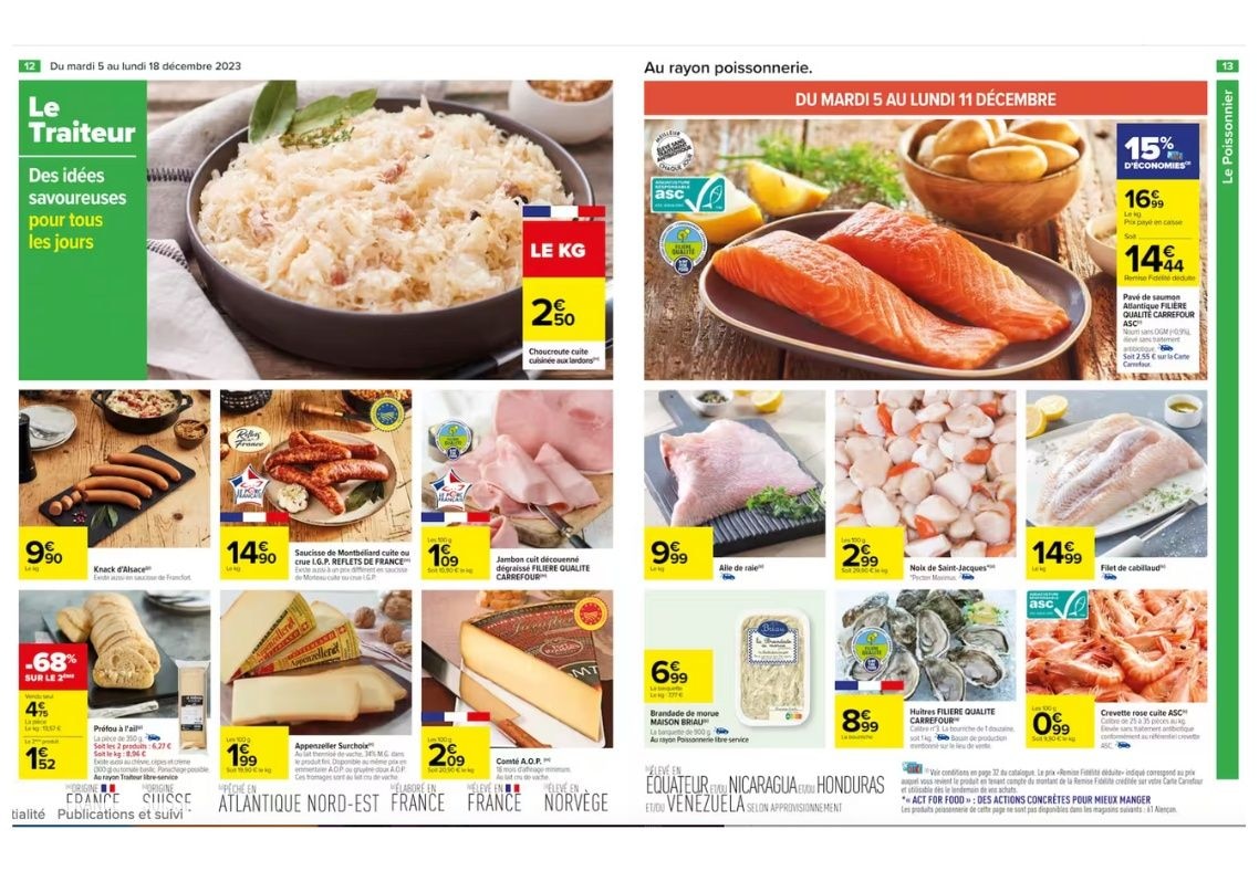 Les produits frais Carrefour a des prix savoureux tous les jours