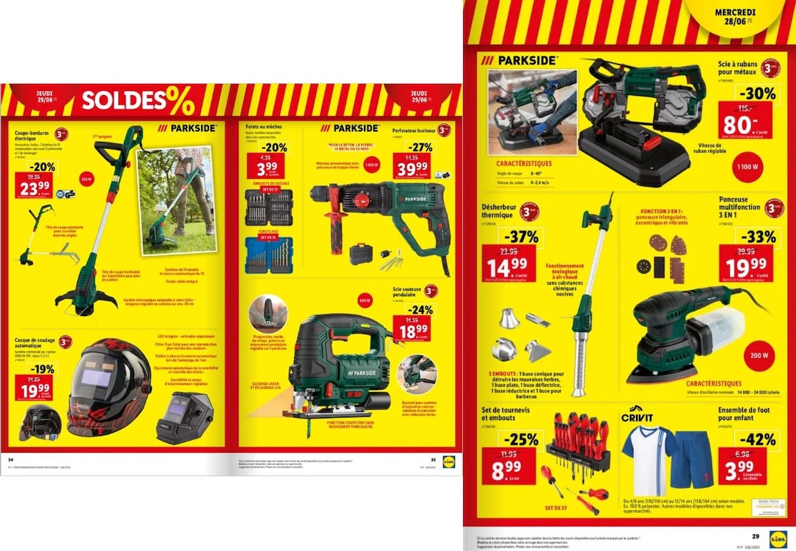 soldes d'été spécial bricolage avec les arrivages Parkside