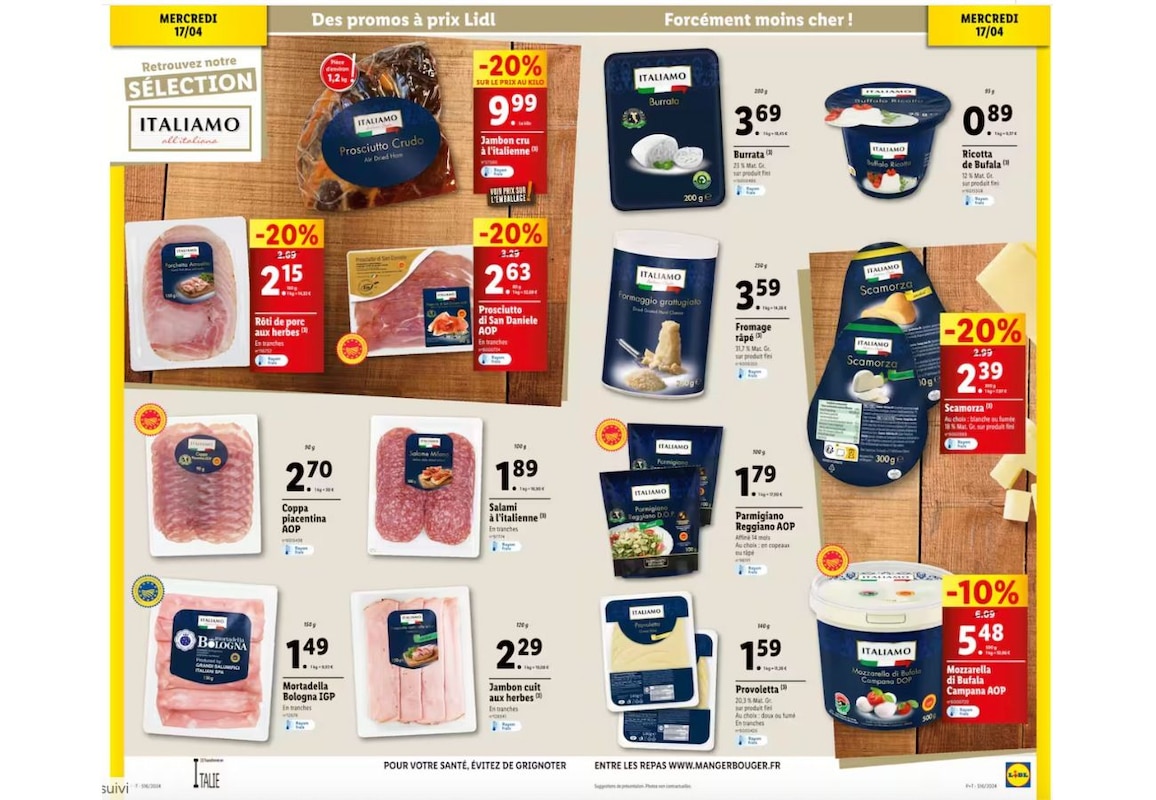 Lidl fête l'Italie _ ne manquez pas les arrivages et promos Italiamo