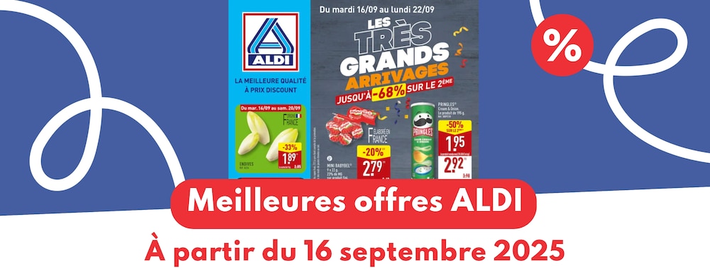 Meilleures offres ALDI du 16 septembre 2025