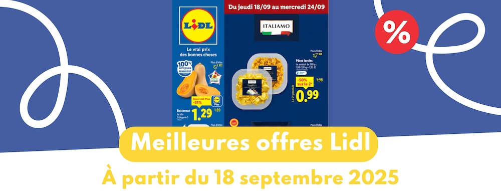 Meilleures offres Lidl 18 septembre 2025