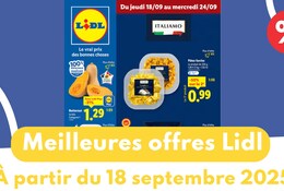 Meilleures offres Lidl 18 septembre 2025