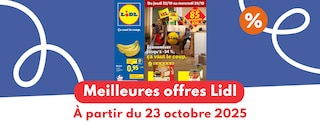 Lire l'article Catalogue Lidl du 23 au 29 octobre 2025 : les meilleures offres Catalogue Lidl du 23 au 29 octobre 2025 : les meilleures offres