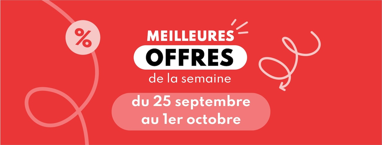 Meilleures offres de la semaine du 25 septembre au 1er octobre 2024