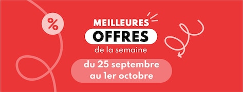 Meilleures offres de la semaine du 25 septembre au 1er octobre 2024