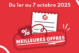 Meilleures offres du 1er au 7 octobre 2025