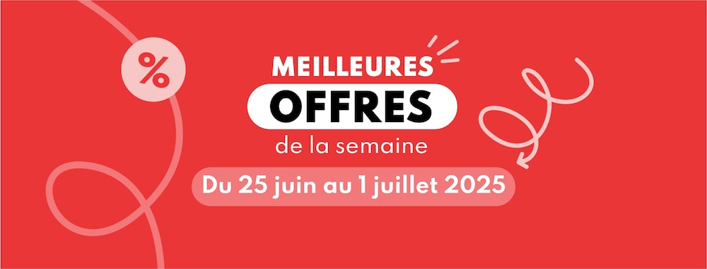 Texte : meilleures offres de la semaine du 25 juin au 1 juillet 2025