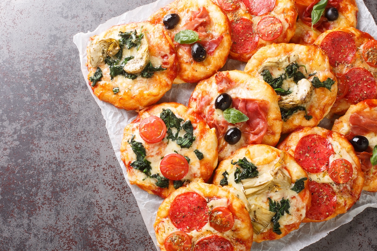 Mini-pizzas aux légumes