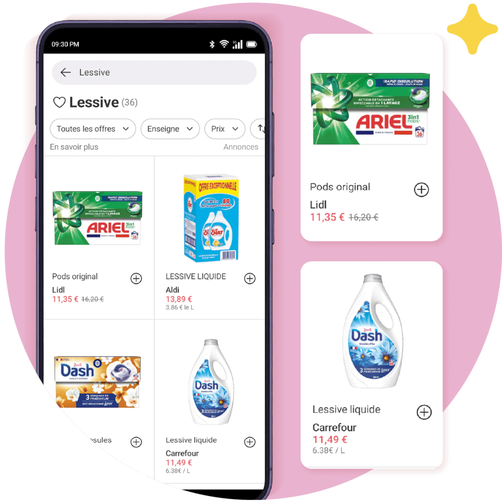 Avec l'appli Bonial, vous pouvez trouver les produits en promotion et être averti dès que de nouvelles offres sont disponibles