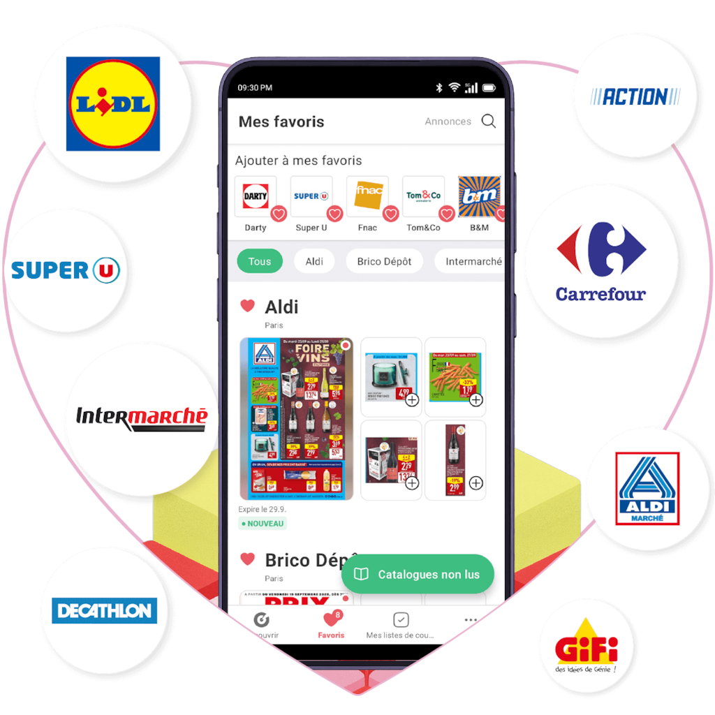 Vos enseignes préférées sont dans l'application Bonial
