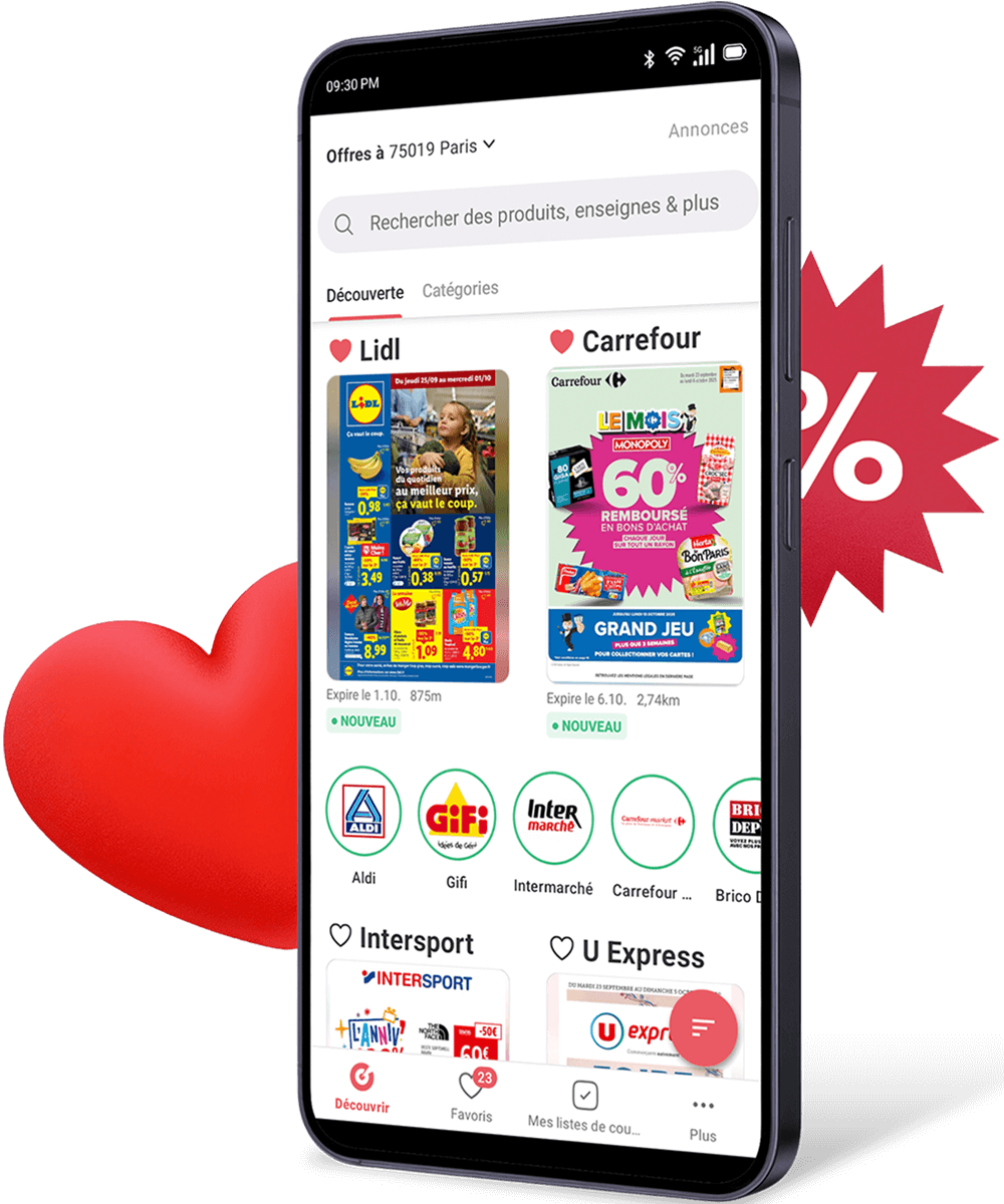 Toutes les offres et tous les catalogues en un coup d'œil dans l'application Bonial