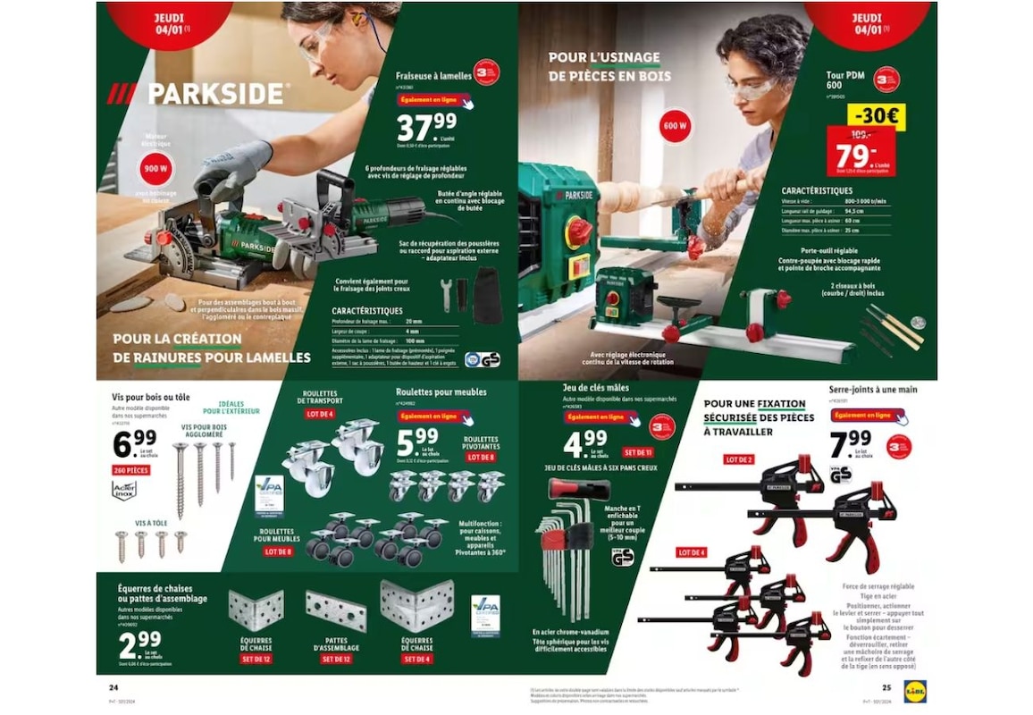 Ne manquez pas les arrivages Parkside pour des travaux sans se ruiner