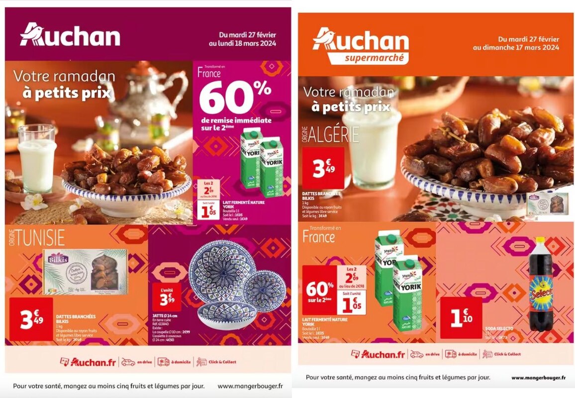 Offres promos Ramadan à prix minis chez Auchan