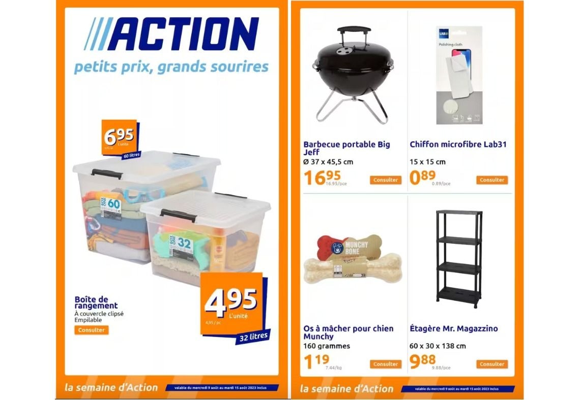 Optez pour la sélection spécial rangement et décoration chez Action