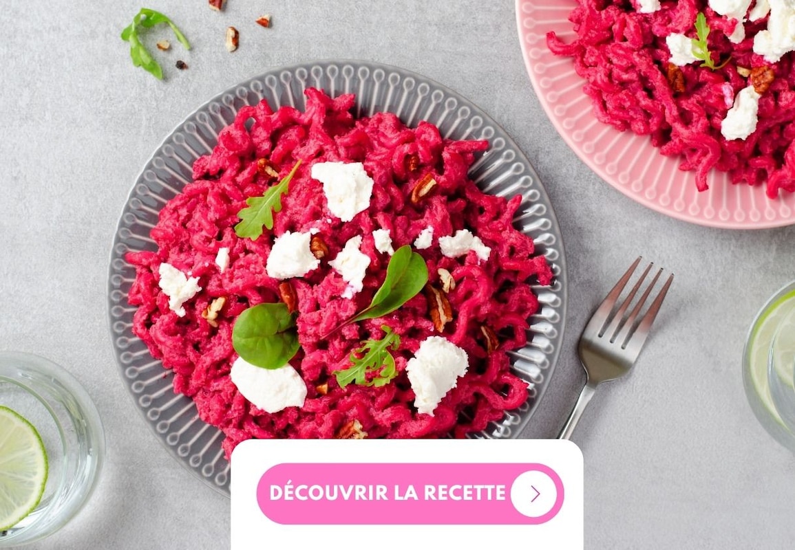 Voir la recette de pink pasta