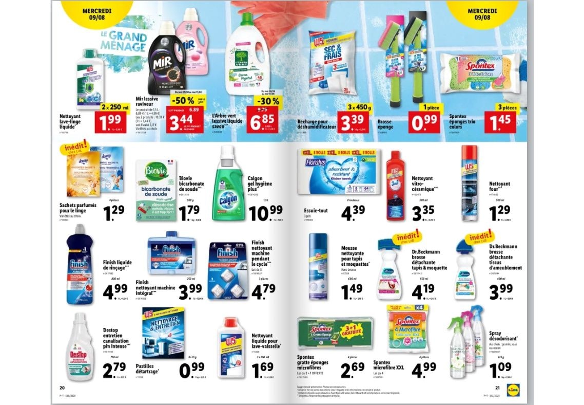 Place au grand ménage avec les arrivages hygiène et entretien Lidl