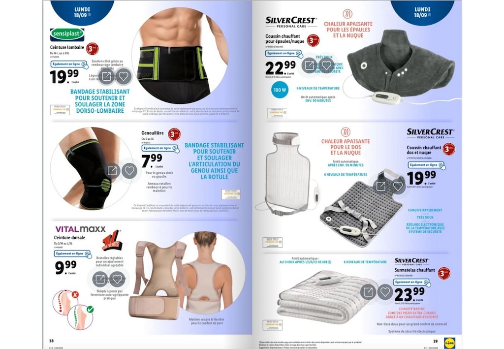 Ceinture online dorsale lidl