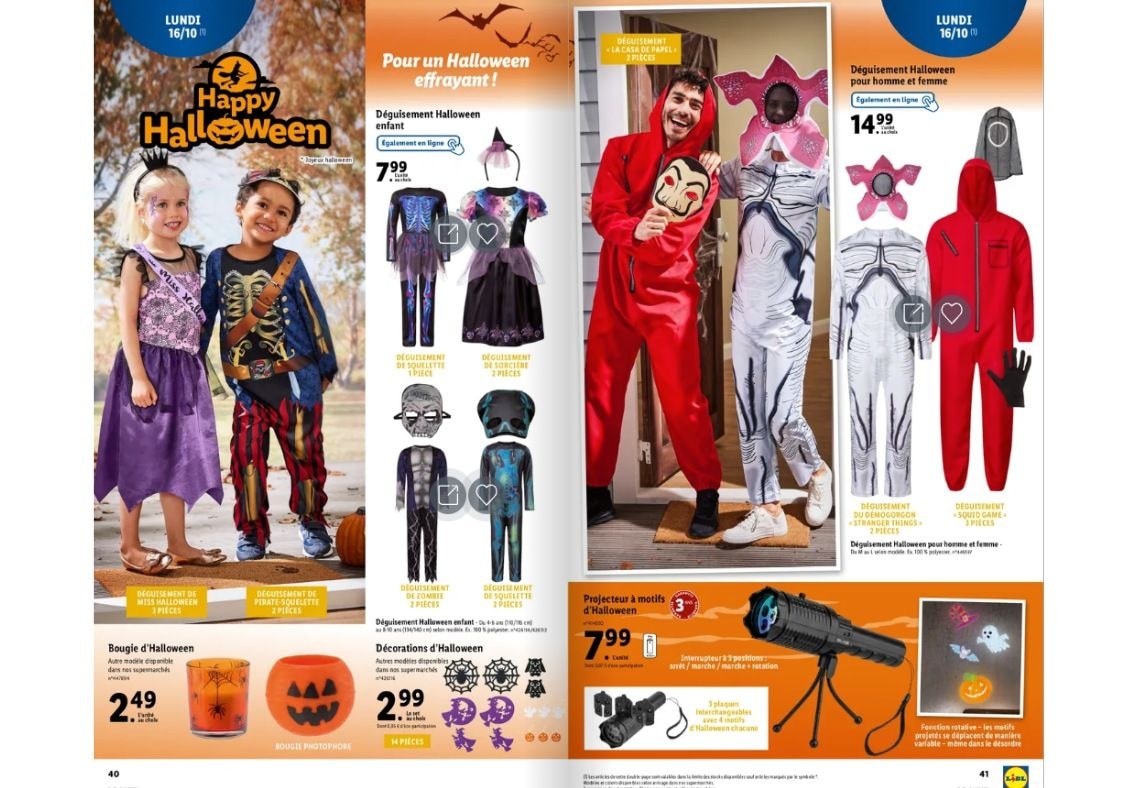 Préparez Halloween à petit prix avec les costumes Lidl 