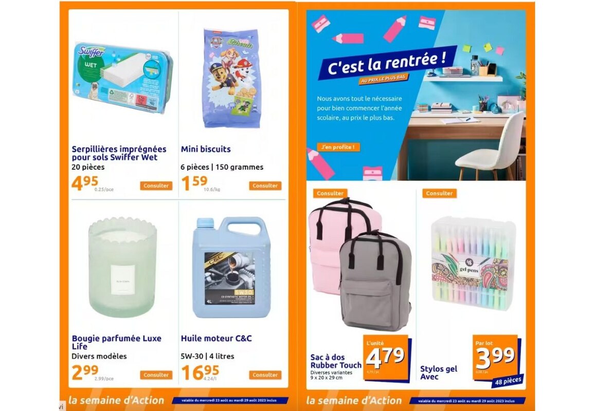 Profitez d'une rentrée scolaire à bas prix avec les offres Action
